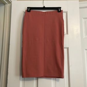 Forever 21 Knee-Length Salmon Pink Pencil Skirt